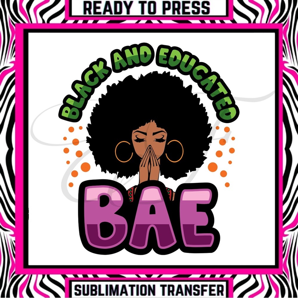 Sublimation Ready To Press Transfers - Black Woman Melanin Sista Transfer